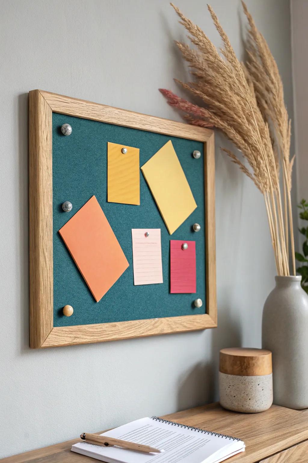 Improve your workplace using a burst of design and simplicity. Discover the beauty of bold shades against a minimalist background.