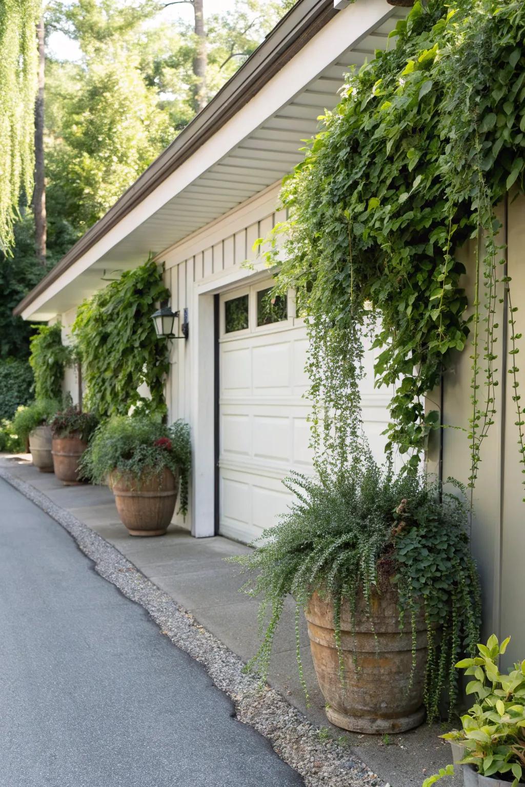 Flowing plants add class and flair.