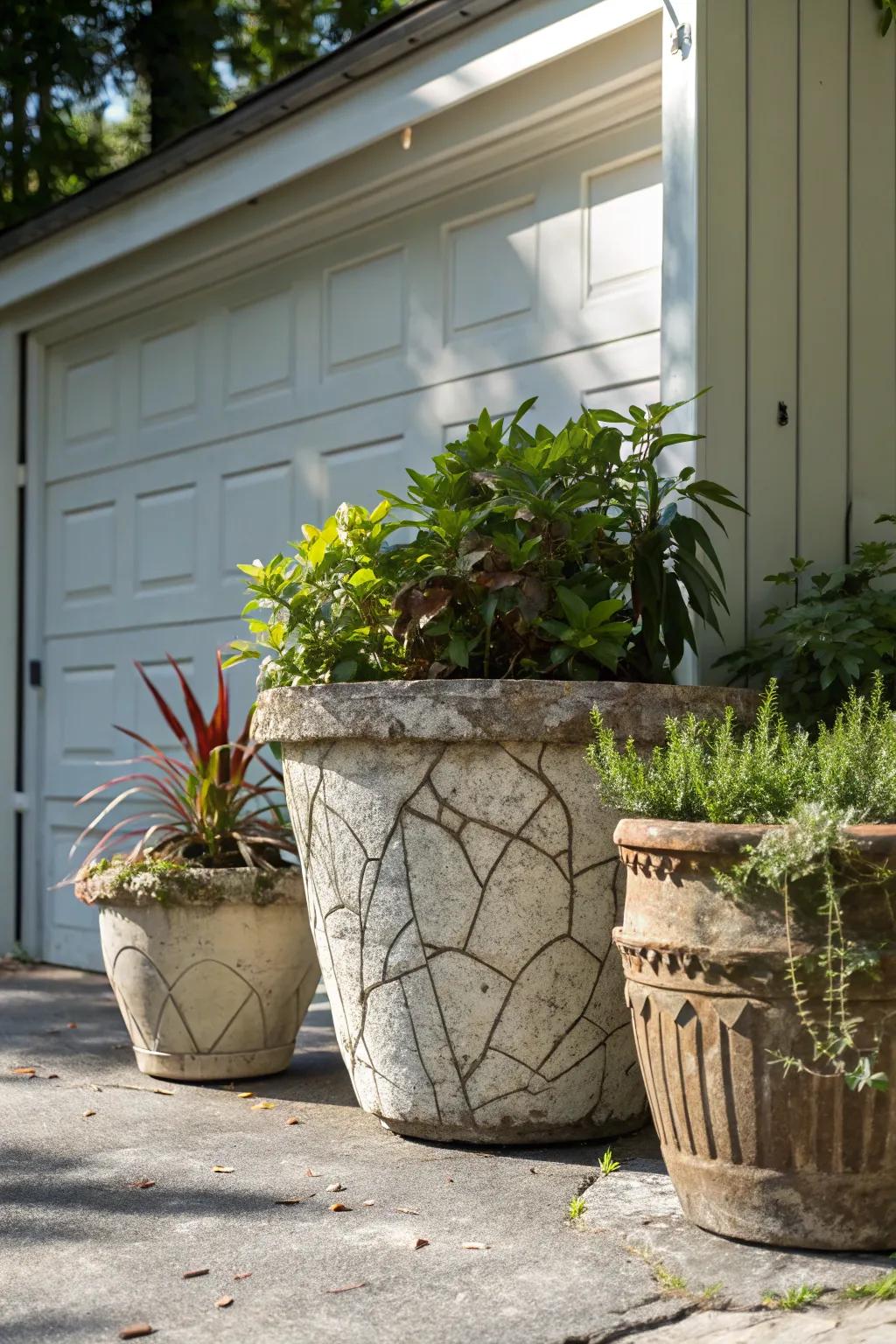 Designed pots add another level of visual appeal.