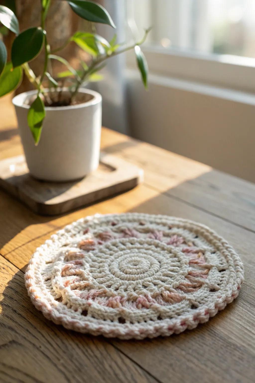 Make your coffee table fancy with handmade crochet coasters that are simple and beautiful.