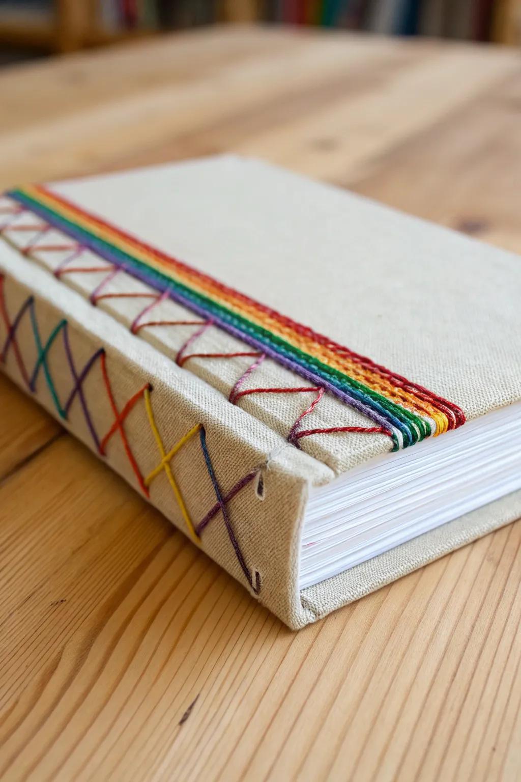 Add a splash of color and craftsmanship with thread-bound books.