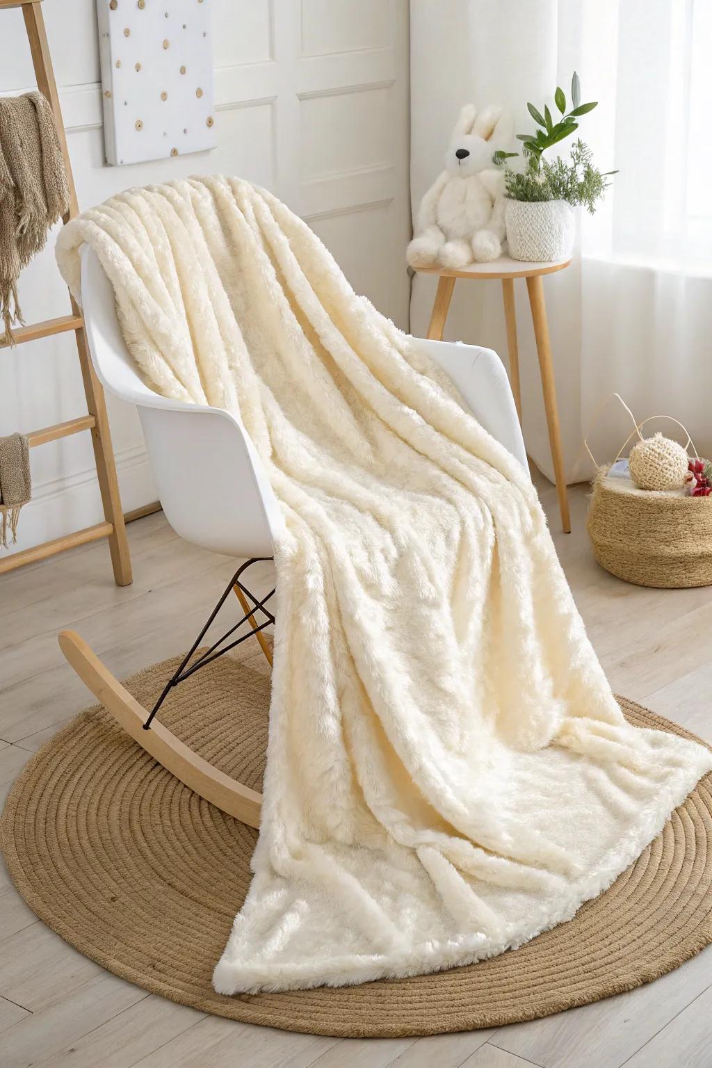 Wrap your little one in the luxurious comfort of a faux fur baby blanket-a touch of elegance for any nursery.