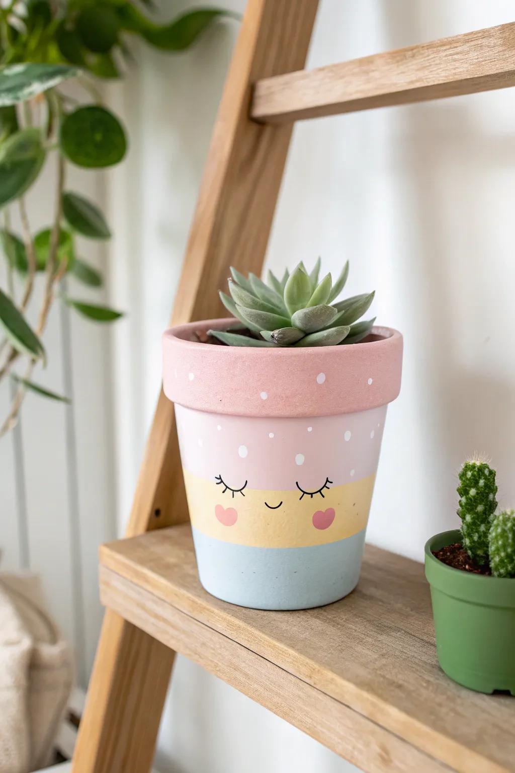 Add a splash of kawaii and Scandinavian simplicity to your windowsill-a perfect blend of minimalism and fun!