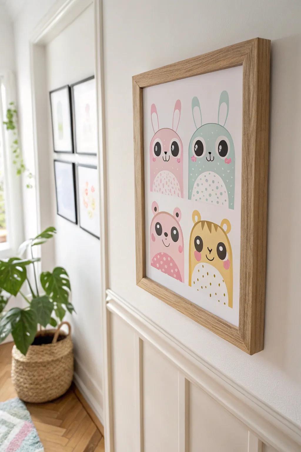 Bring a whimsical touch to your walls with kawaii-inspired art.