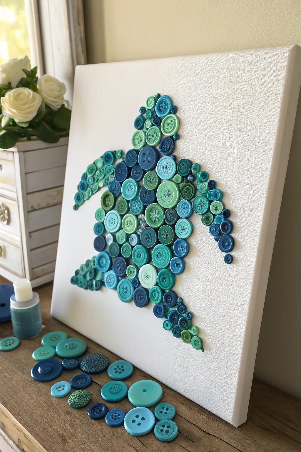 Bring the sea indoors with button ocean creatures.