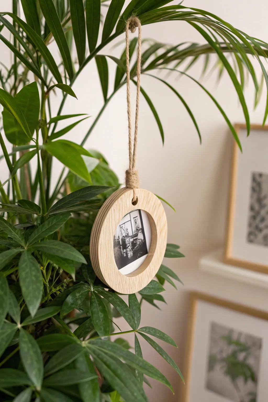 Infuse your greenery with memories: simple image adornments for adding a personal touch.