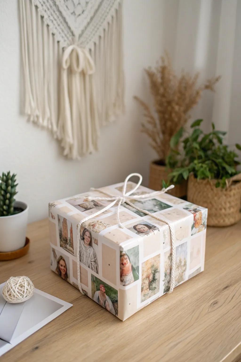 Enhance your gifts by using unique image wrapping paper that shares a story of memories.