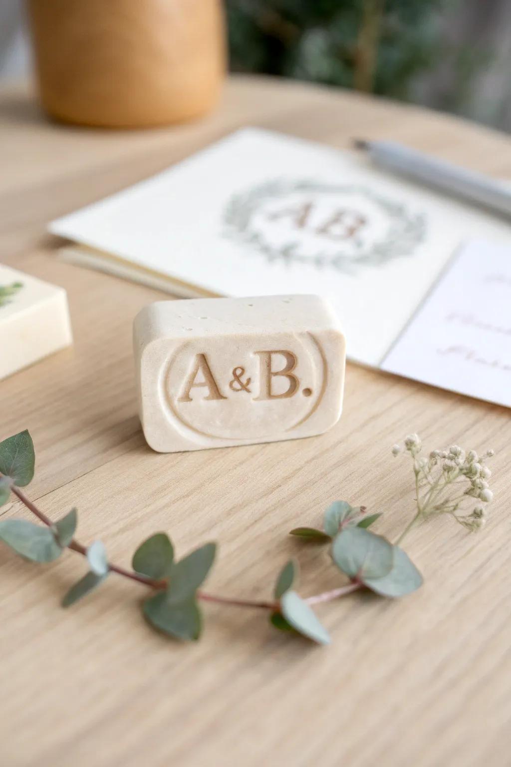 Create unique identity marks with custom initial stamps.