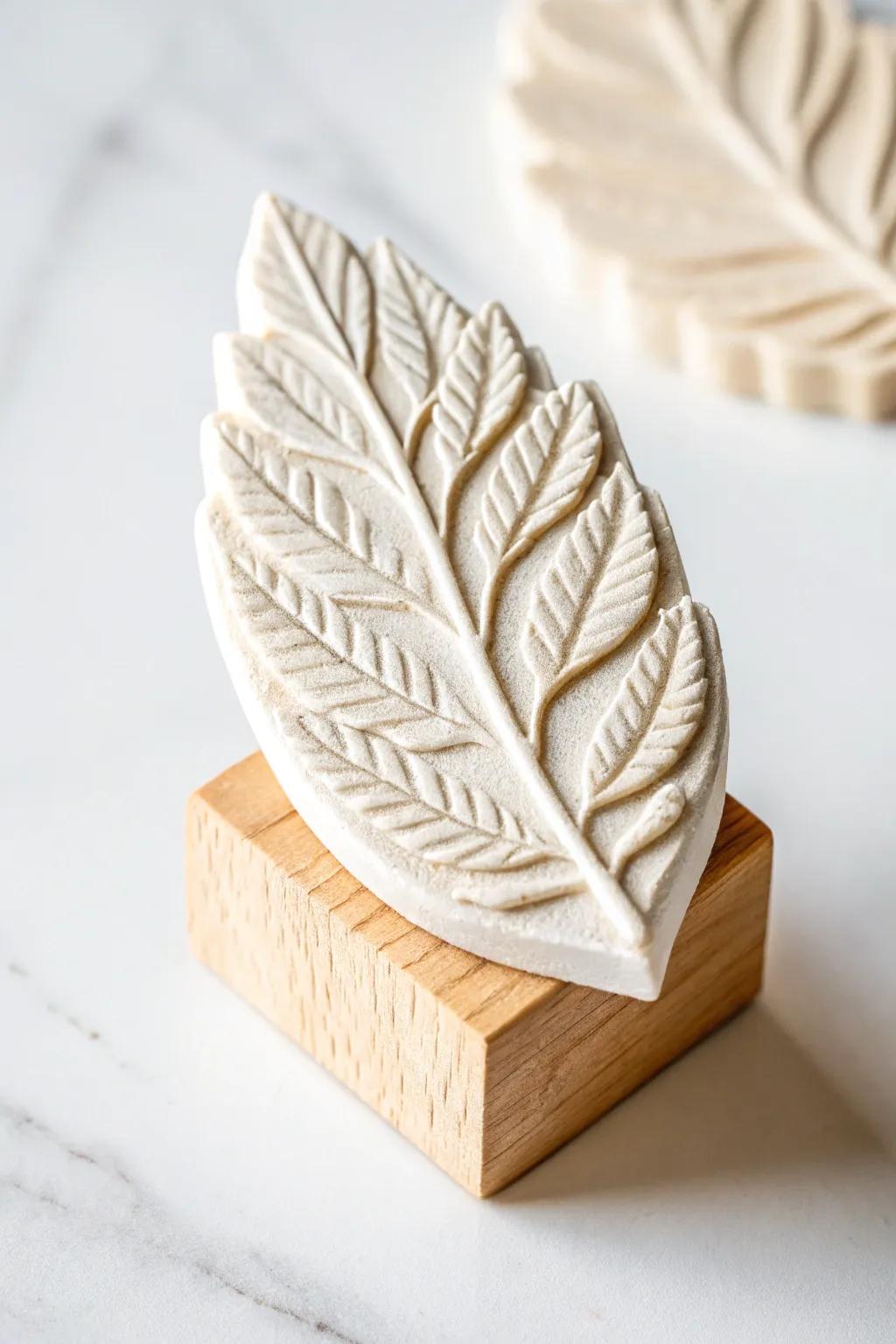 Handcrafted leaf stamps bring natural beauty to your crafts.