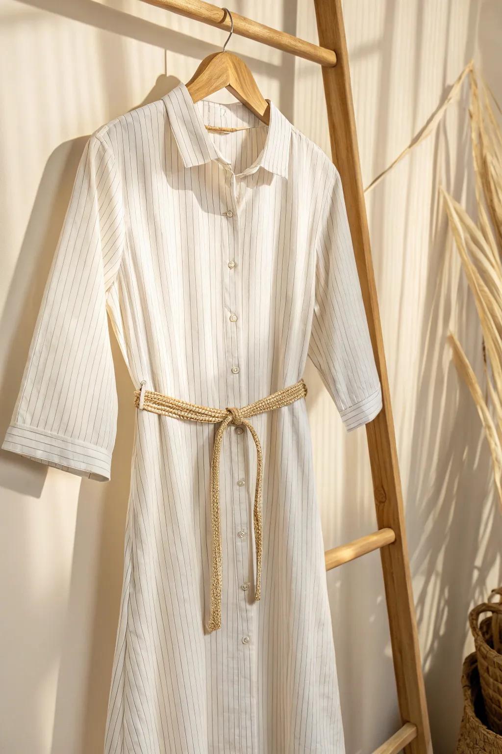 Transform a classic overcoat into a chic dress perfect for sophisticated occasions.