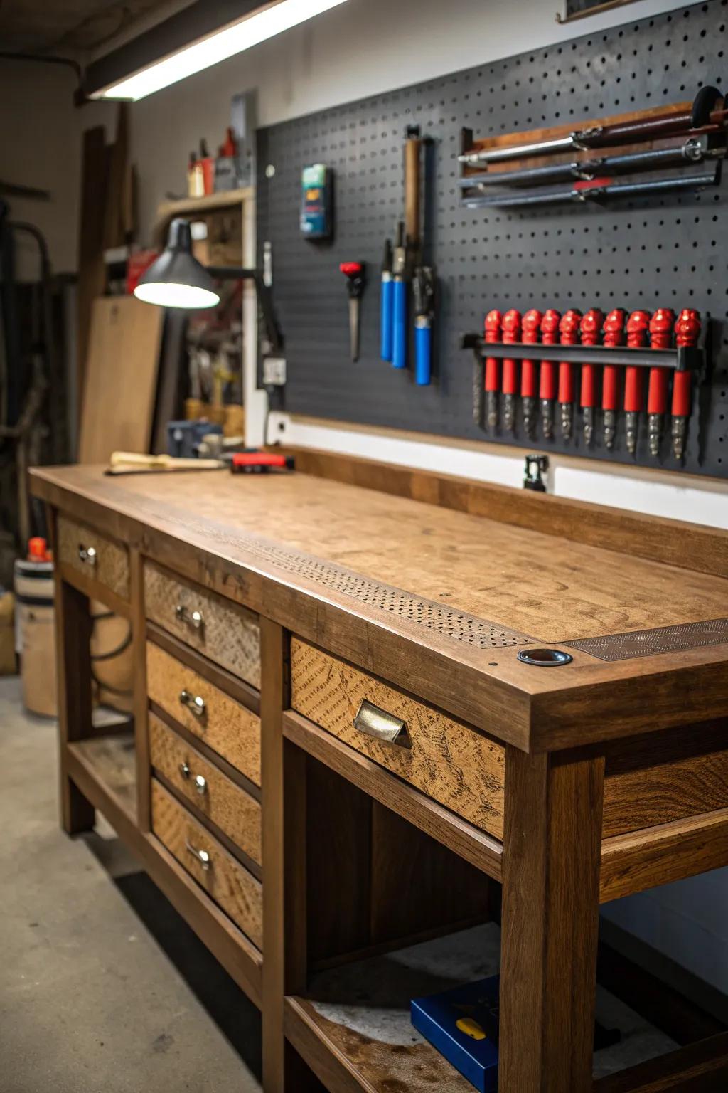 Boost your productivity with a flawlessly organized workspace. #Craftsmanship #WorkshopInspiration