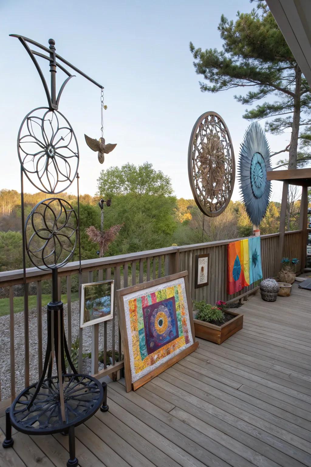 Outdoor artwork brings character and charm to your deck.