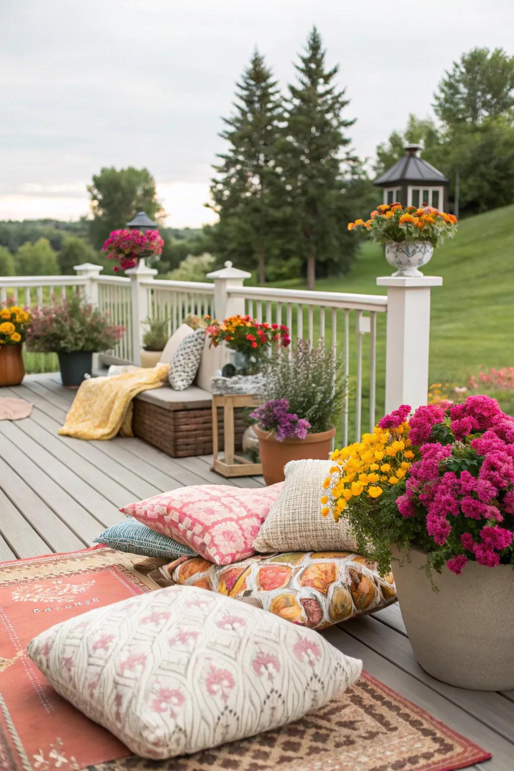 Seasonal decorations keep your deck inviting and fresh throughout the year.