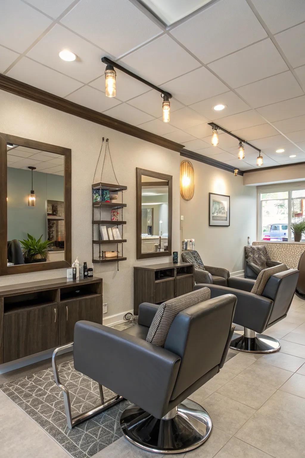 Contemporary furnishings can enhance the sophistication and comfort of your salon.