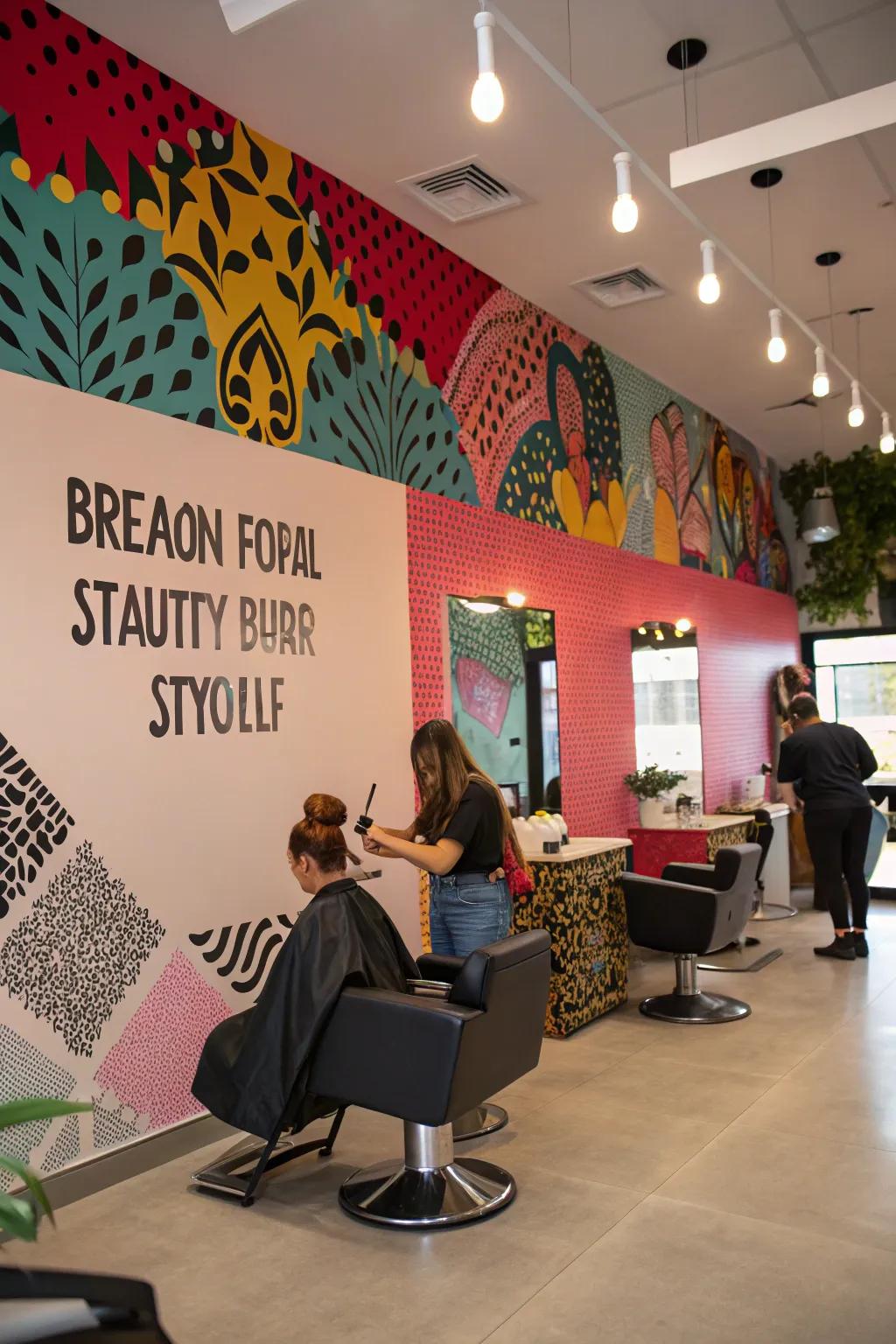 A focal wall makes a lasting impression in your salon.