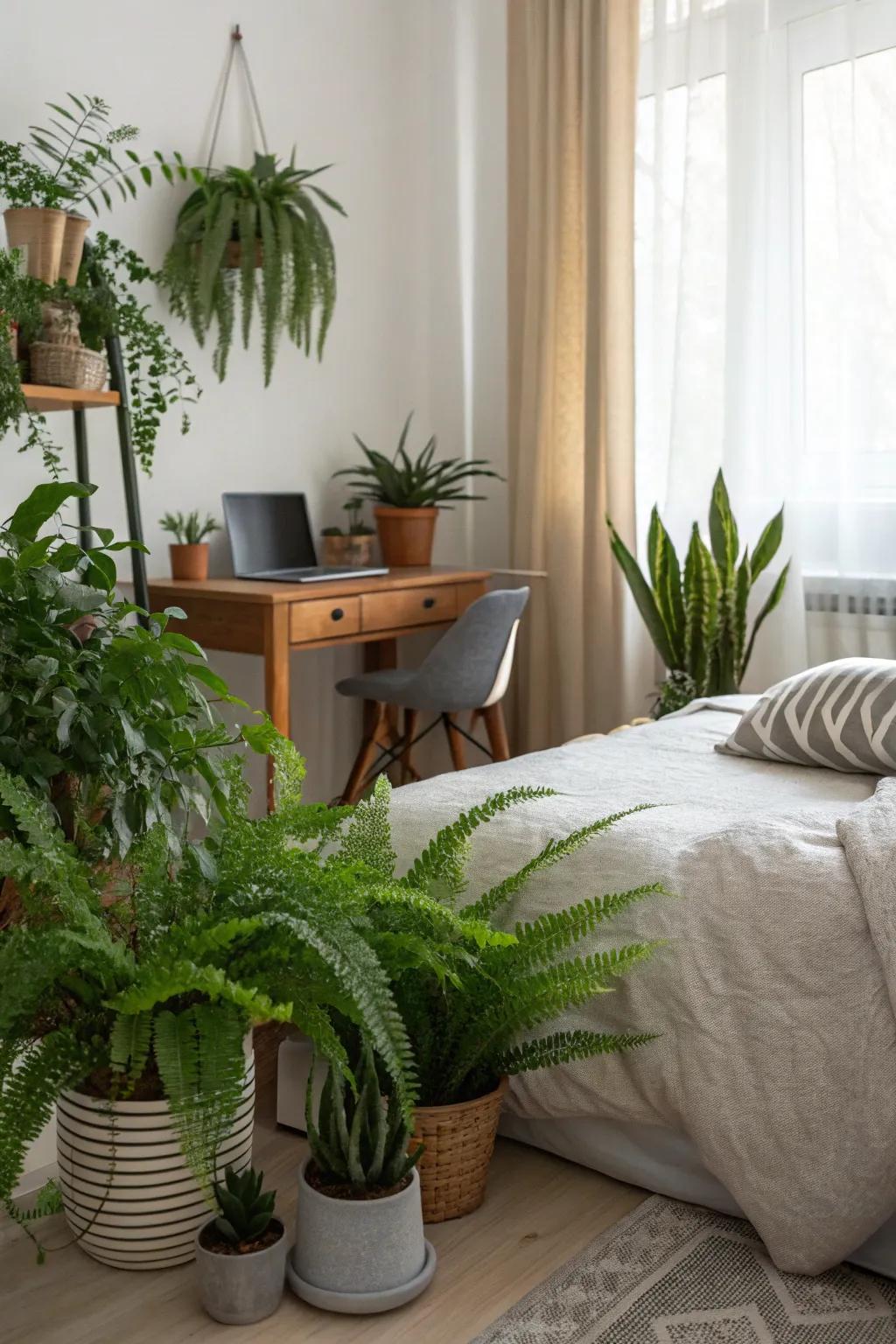 Indoor greens bring nature into the space