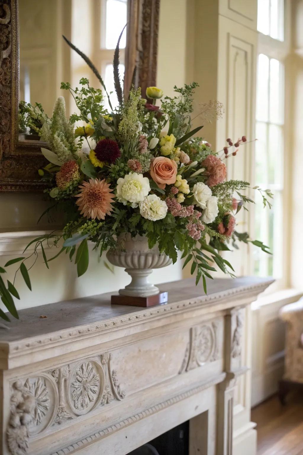 A multi-dimensional arrangement employing stratification techniques.