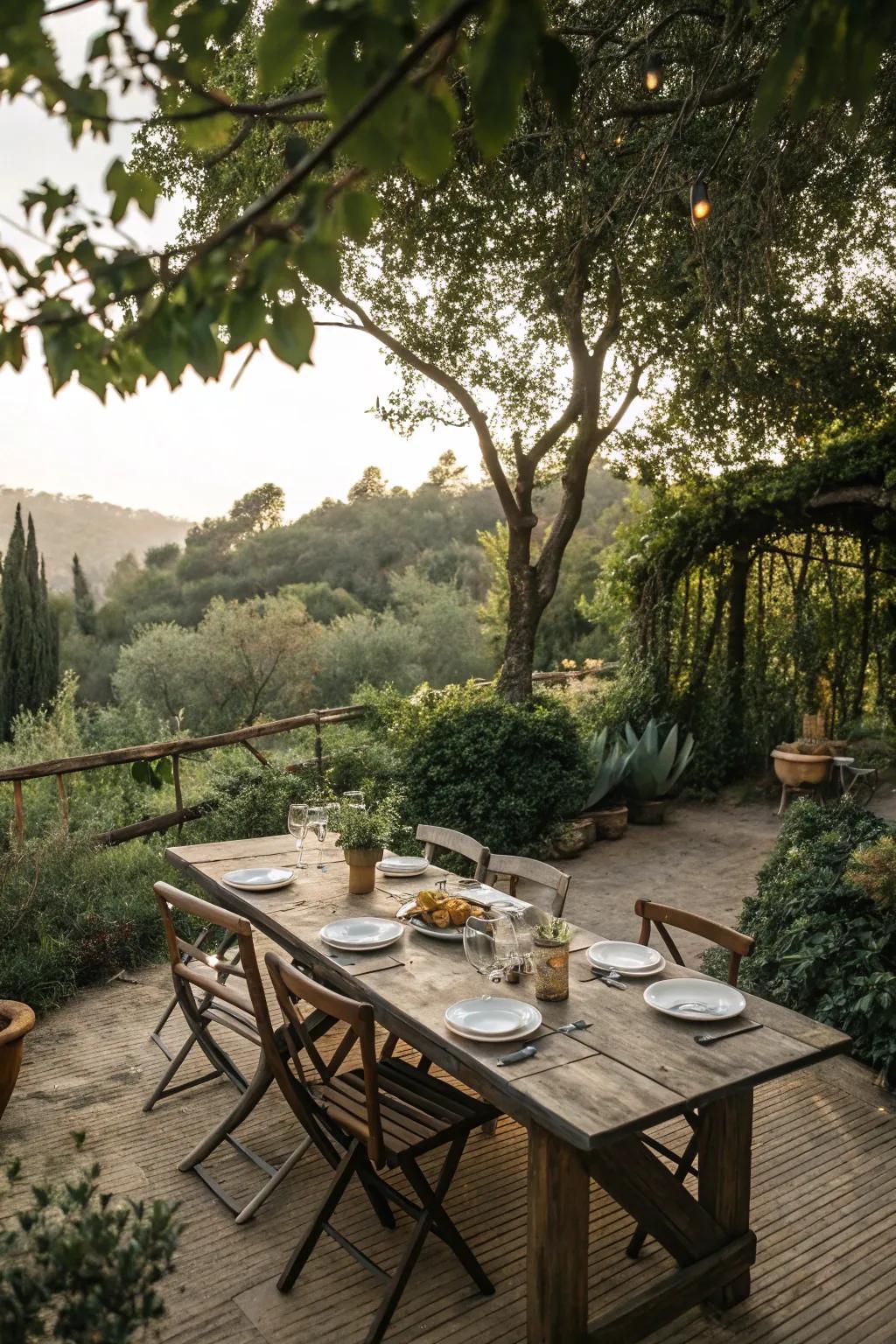 Savor outdoor meals just steps away from your grill.