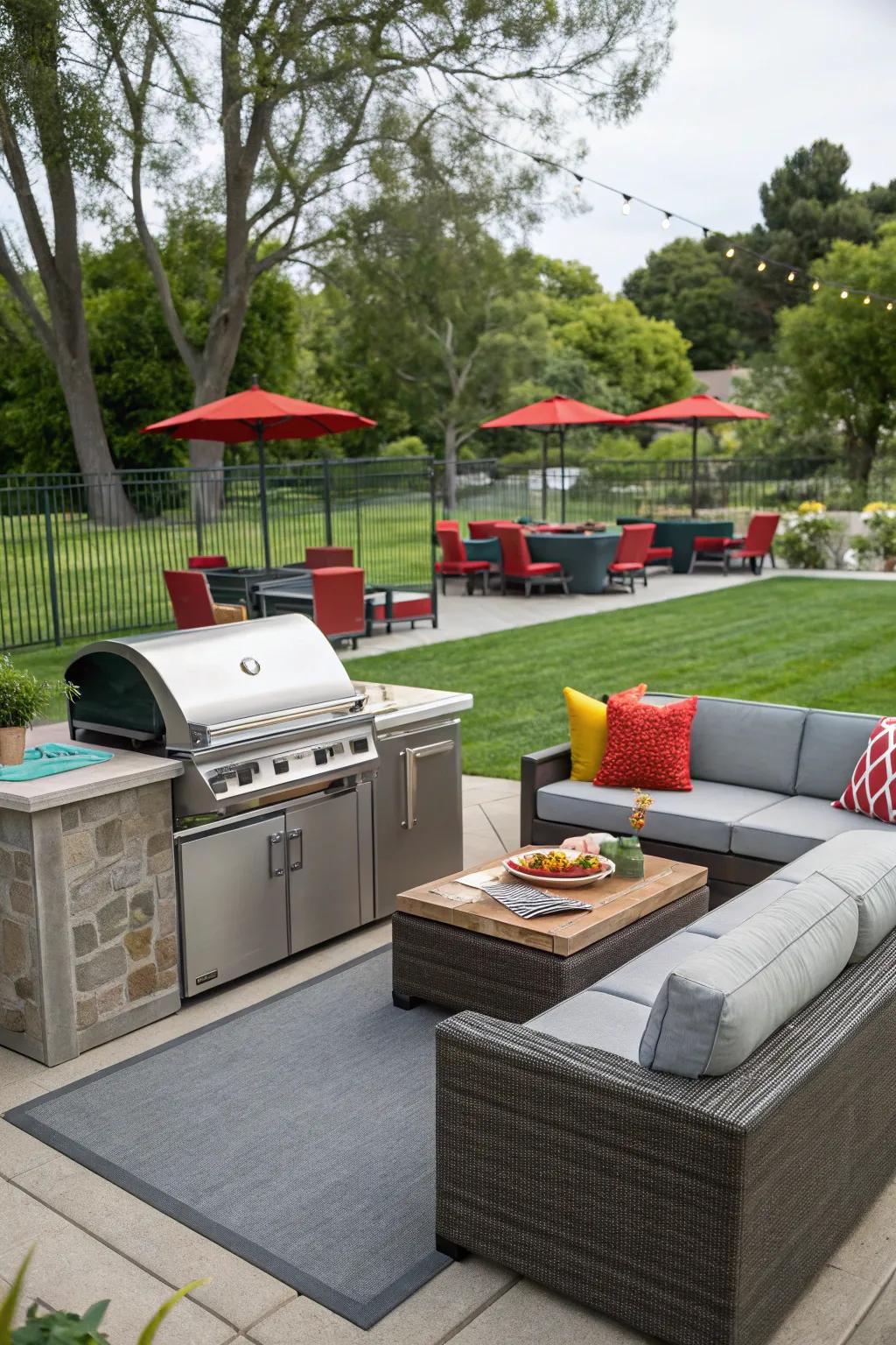 Sectional furniture offers adaptability and comfort.