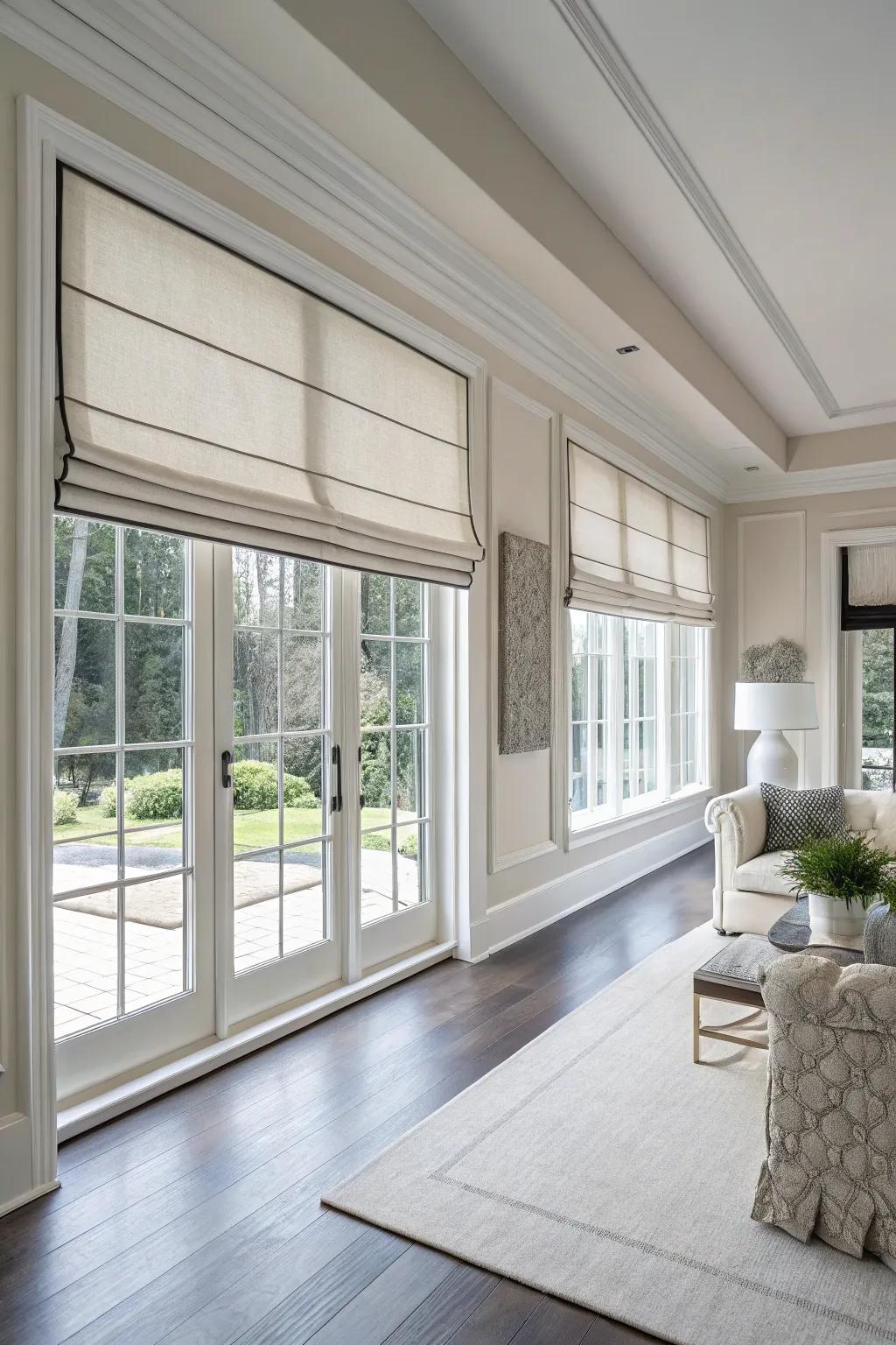 Even valances present a chic, minimalist visual.