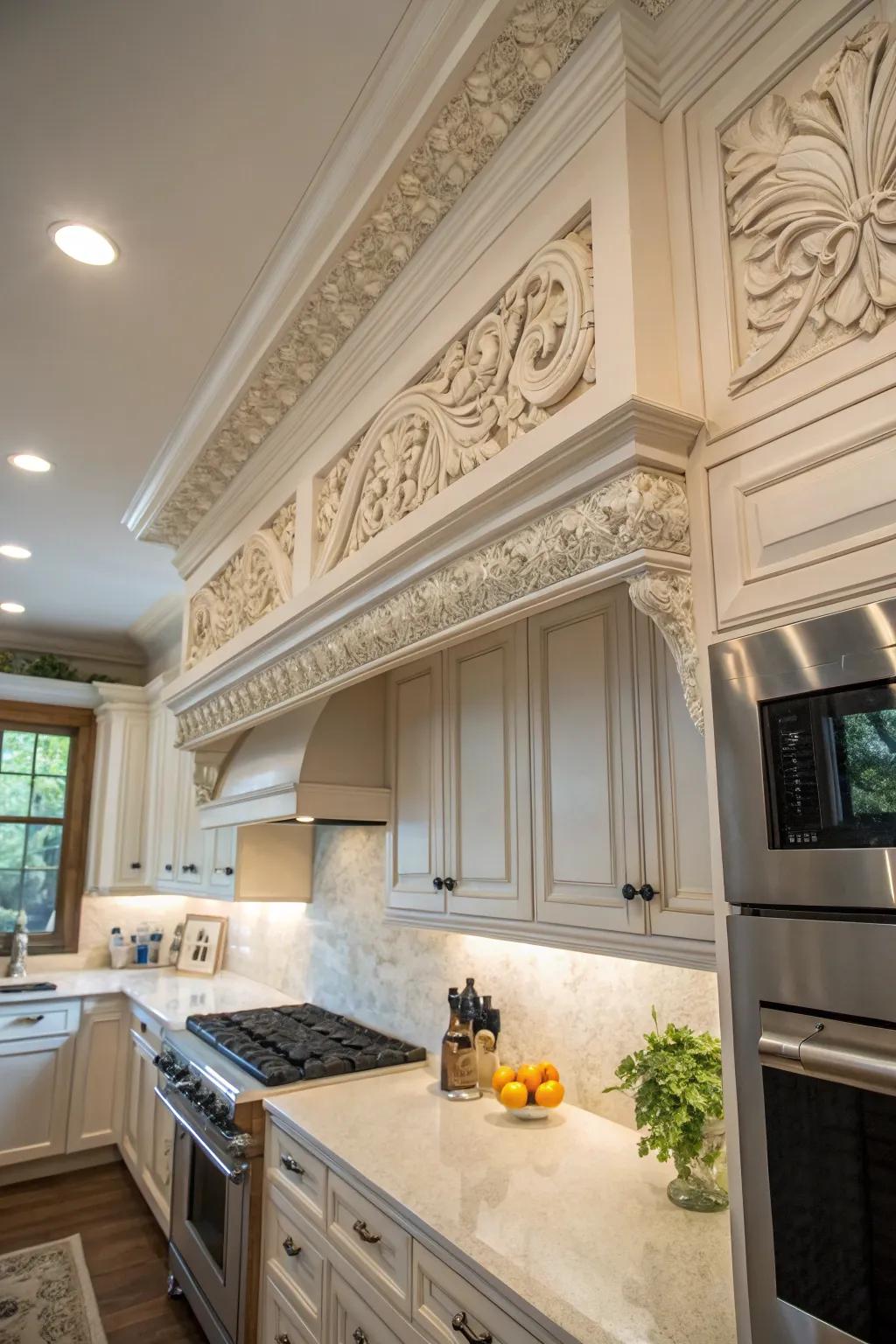 Artistic sculpted designs turn finishing into art.