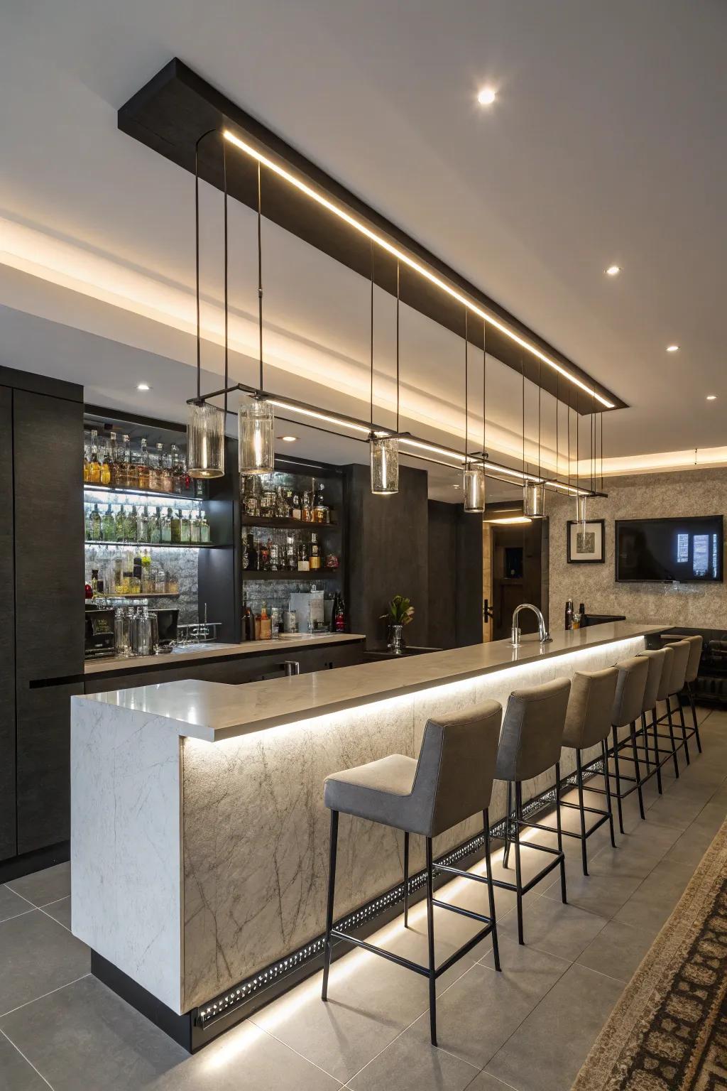 Elevated illumination bars present a up-to-date and streamlined layout.