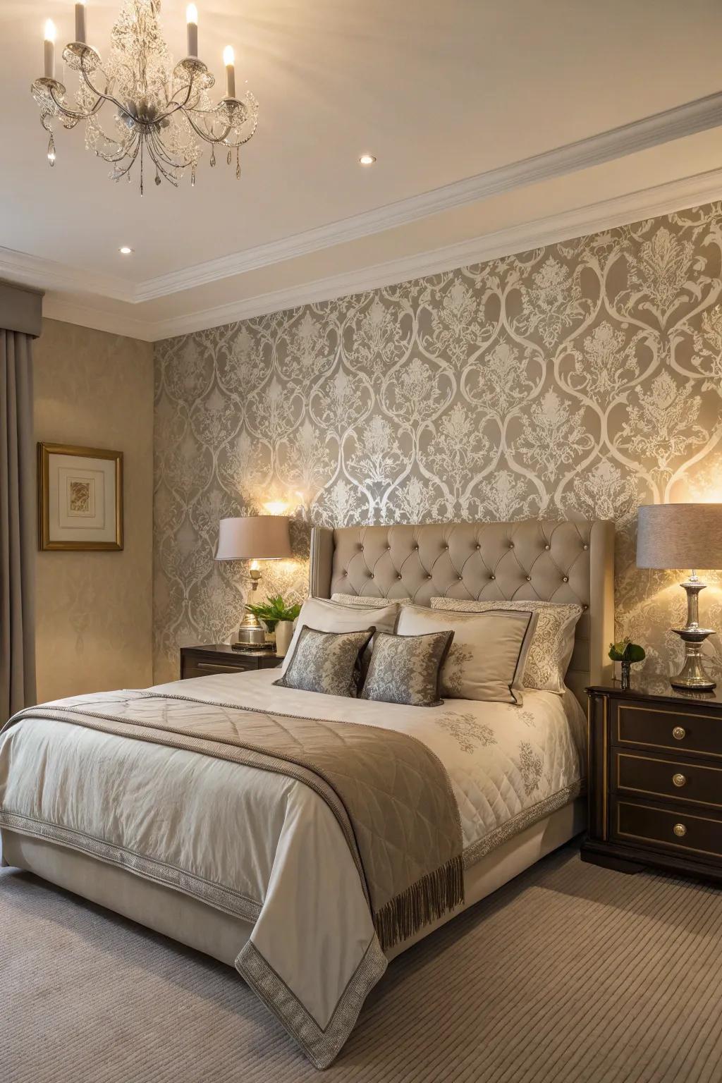 A feature wall adds depth and focal appeal.
