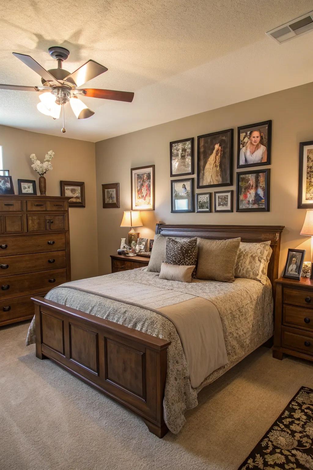 A warm and welcoming atmosphere is created by personal touches.