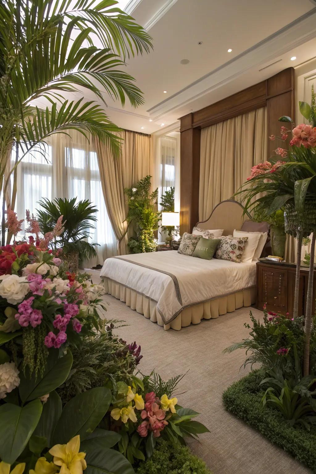 Vitality and freshness are infused into the space by natural components.