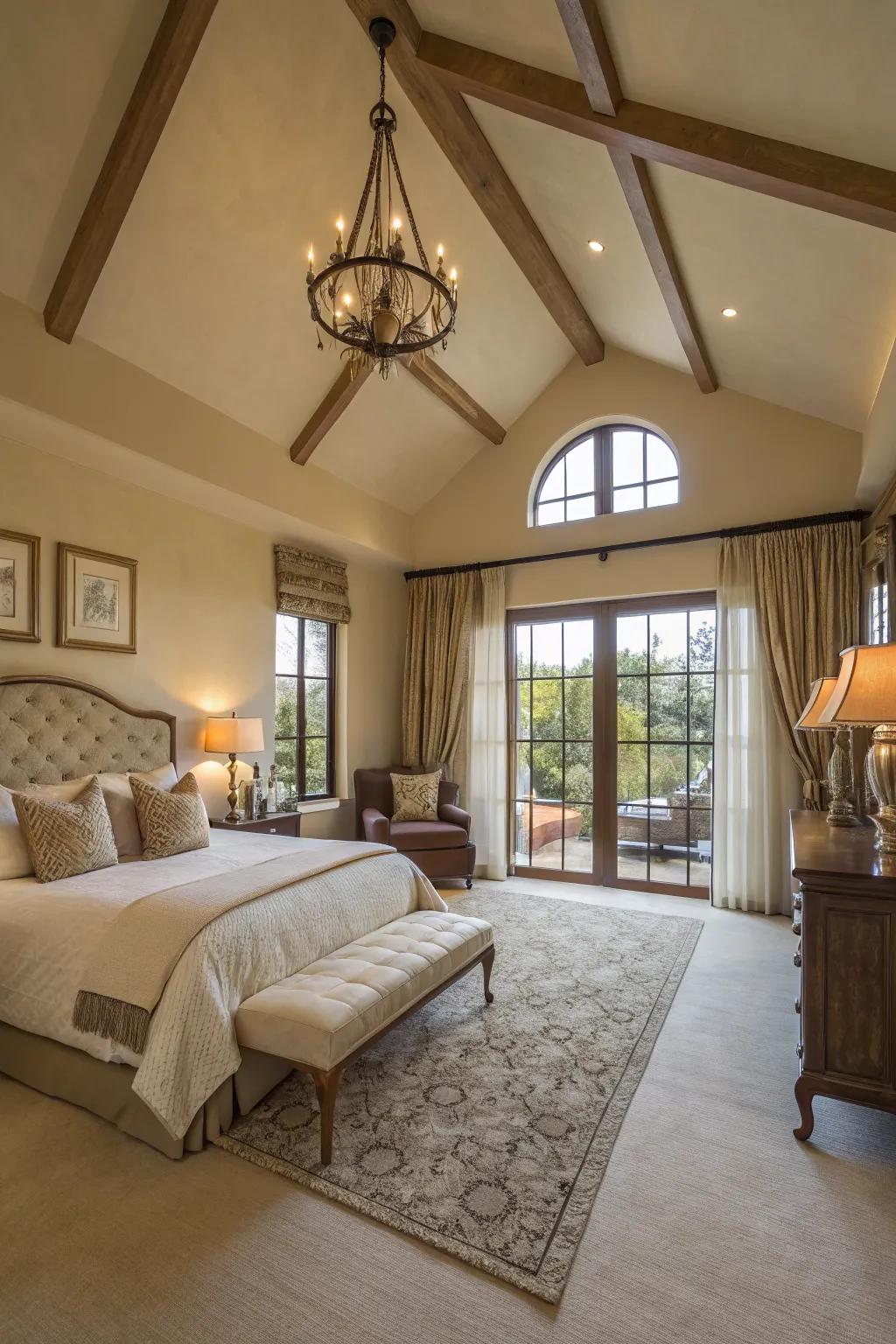 A sense of luxury and openness is enhanced by spaciousness.
