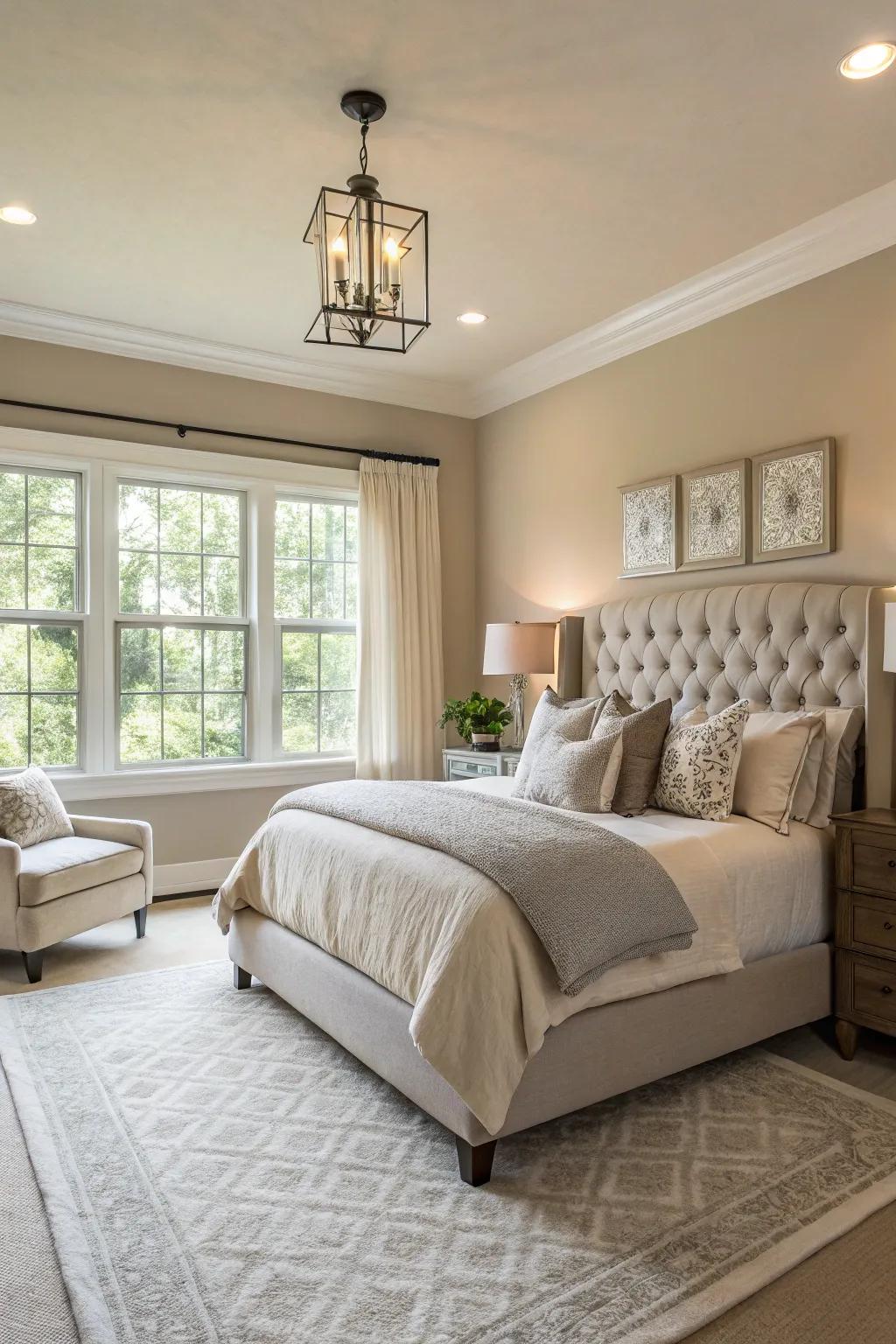 A neutral color palette creates a soothing and sophisticated ambiance.