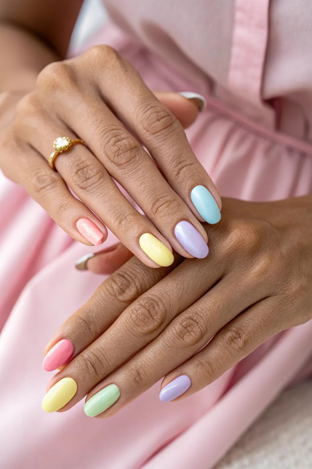 Soft-hued nails add understated elegance to your look.