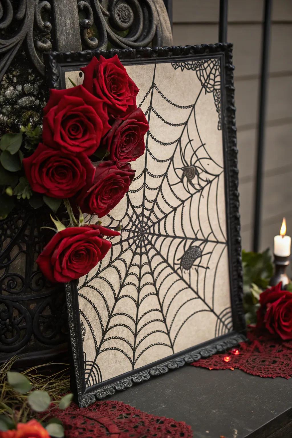 Gothic charm poster adding a touch of sophistication to Halloween.
