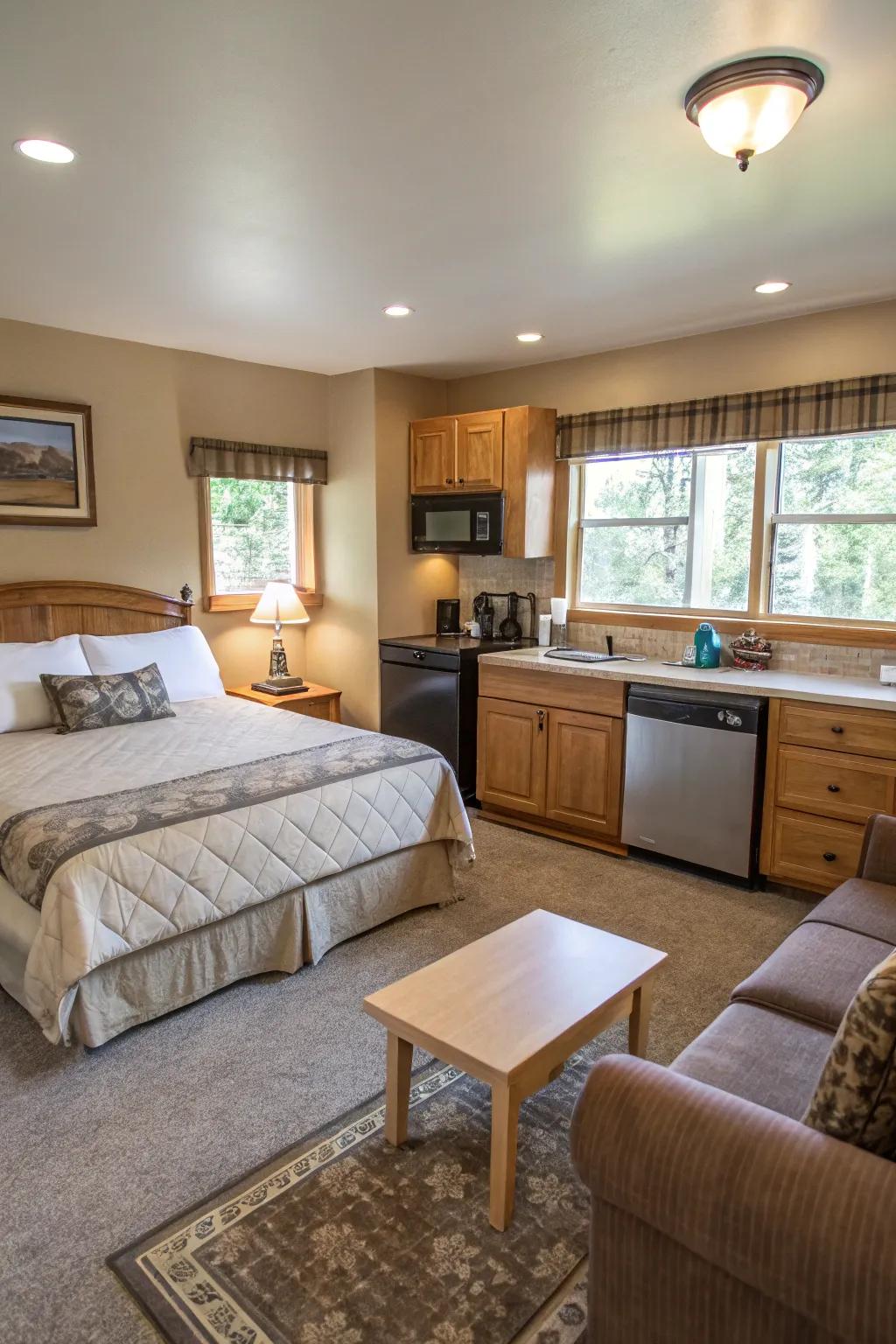 An insulated haven for guests or household participants.