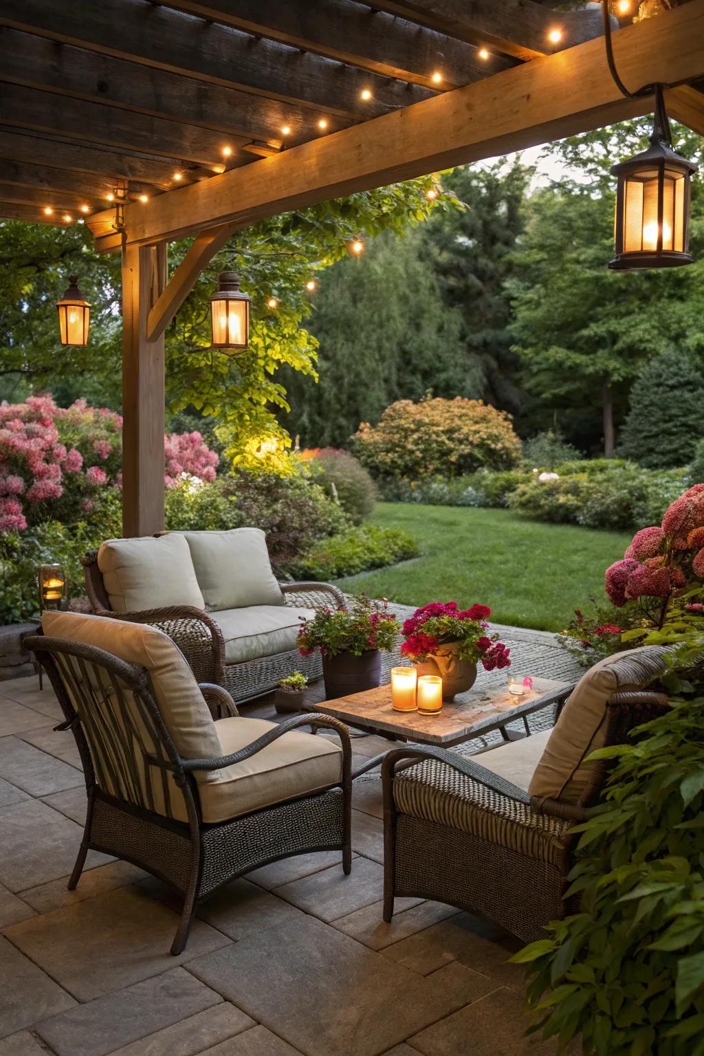 An alfresco haven designed for relaxation and socializing.