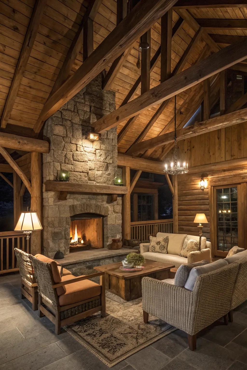 Ageless charm embellished with rustic scheme impressions.