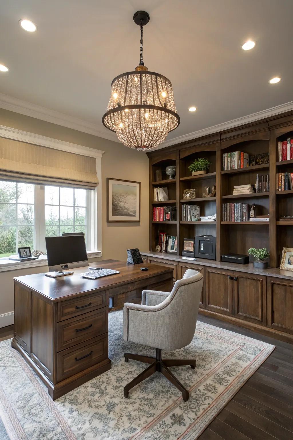 Showcase lighting adds personality and style to any workspace.