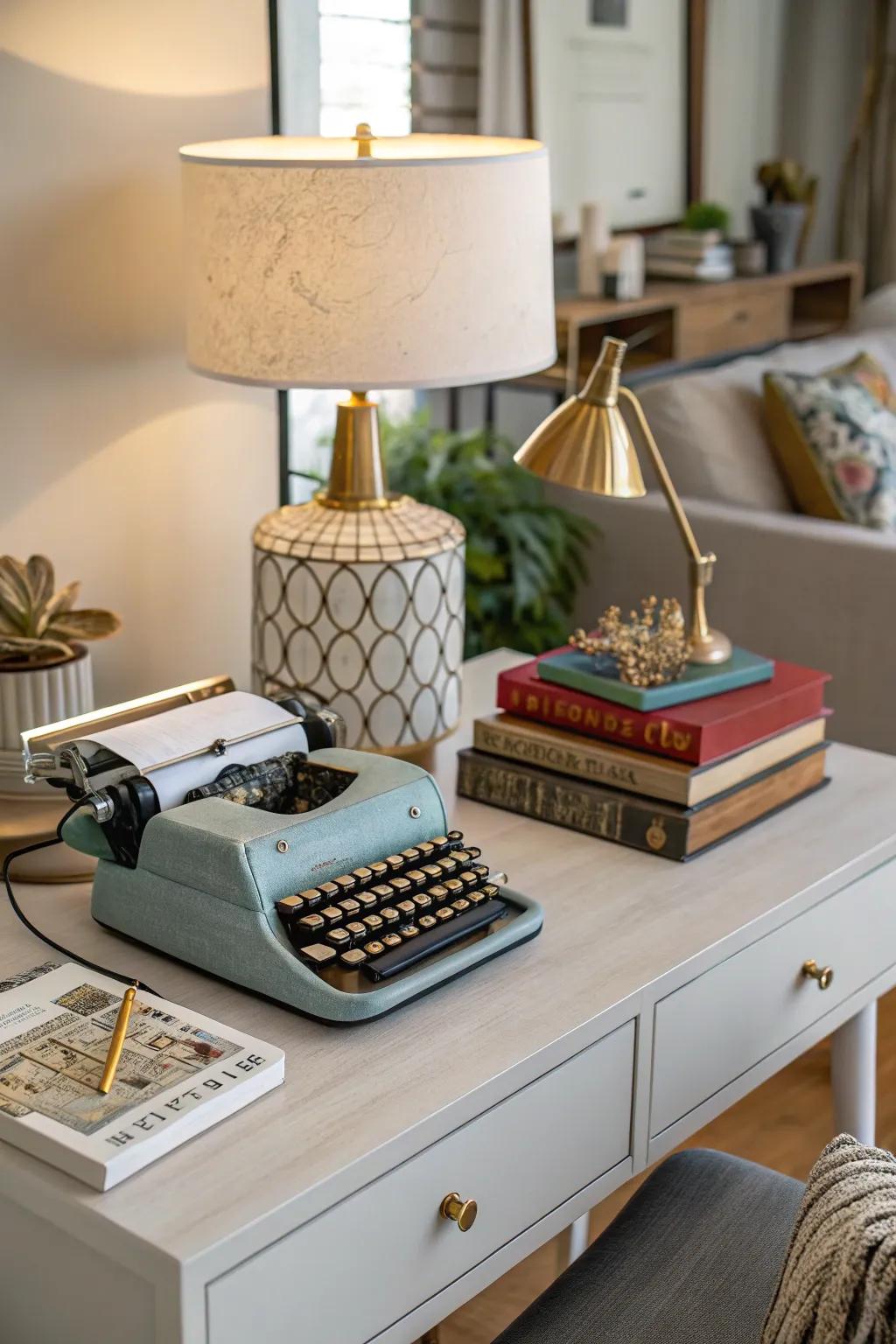 Desk decor enhances both style and use.