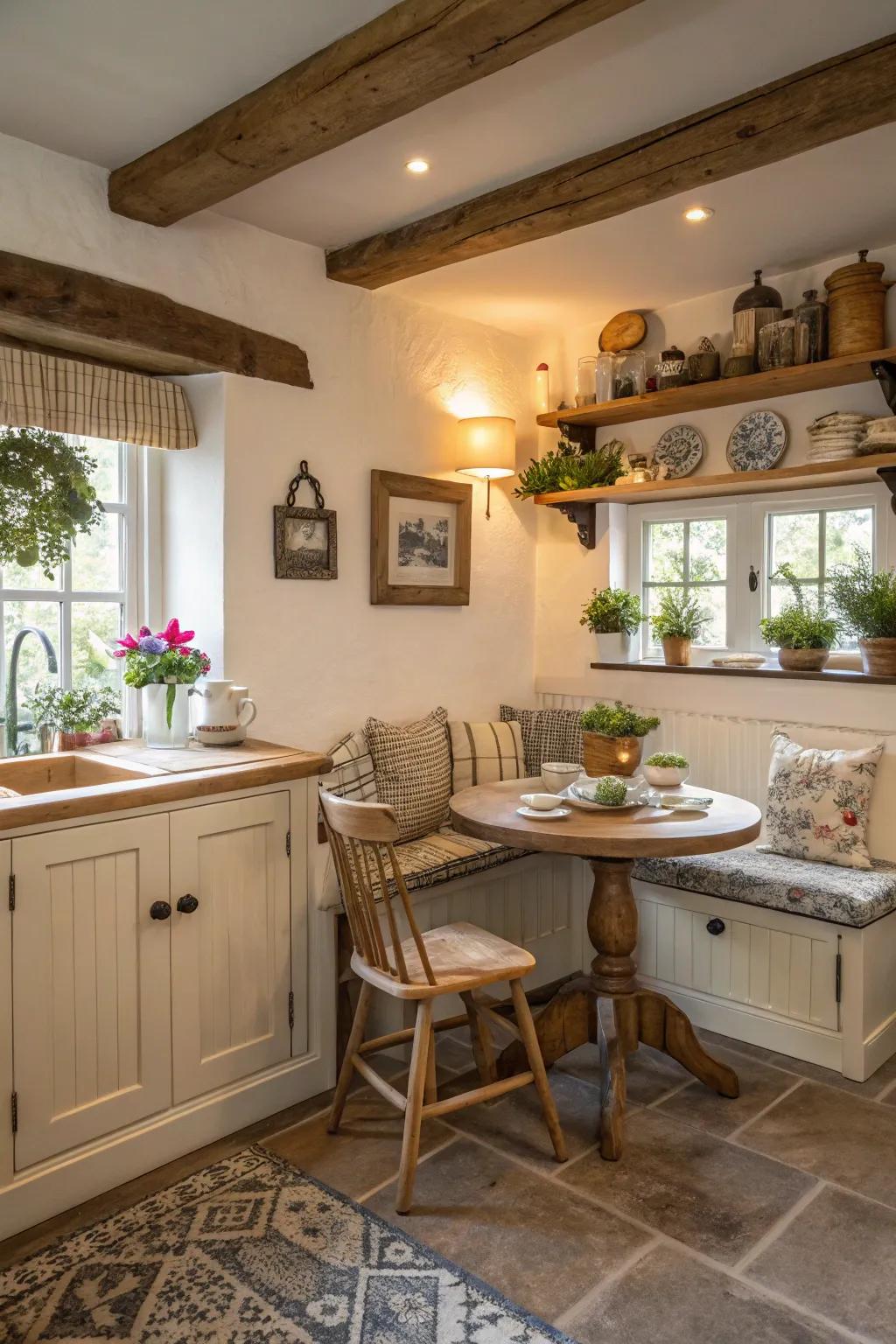 A snug breakfast corner ideal for relaxed mornings.