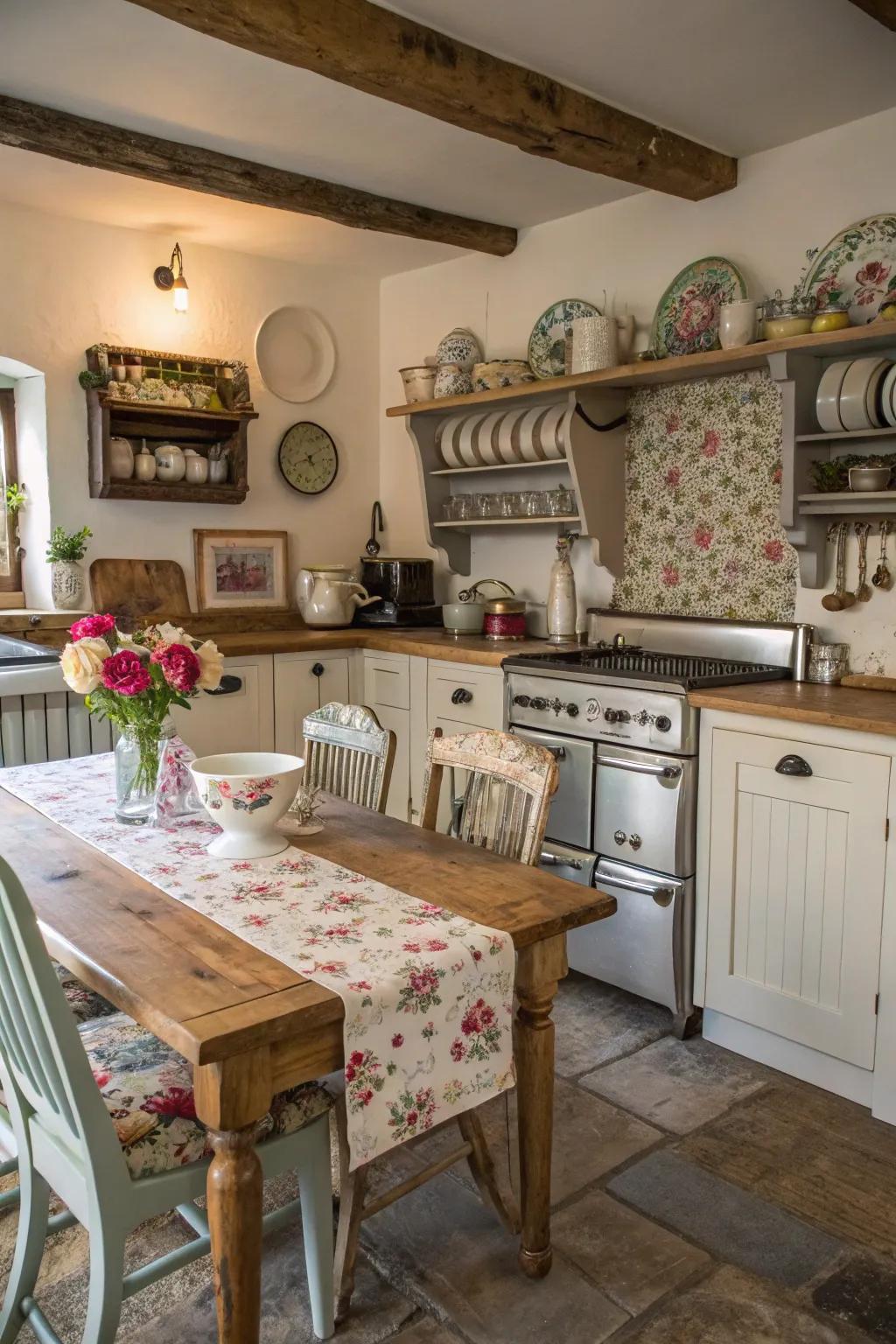 Classic charm encounters contemporary ease in this welcoming kitchen.