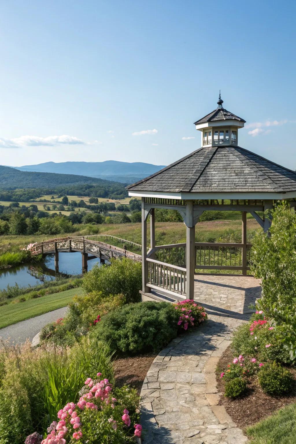 Enjoy amazing views and a feeling of opennes with an open-sided gazebo.