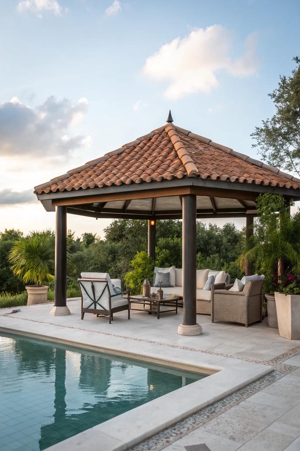 Keep cool by the pool with this gazebo!