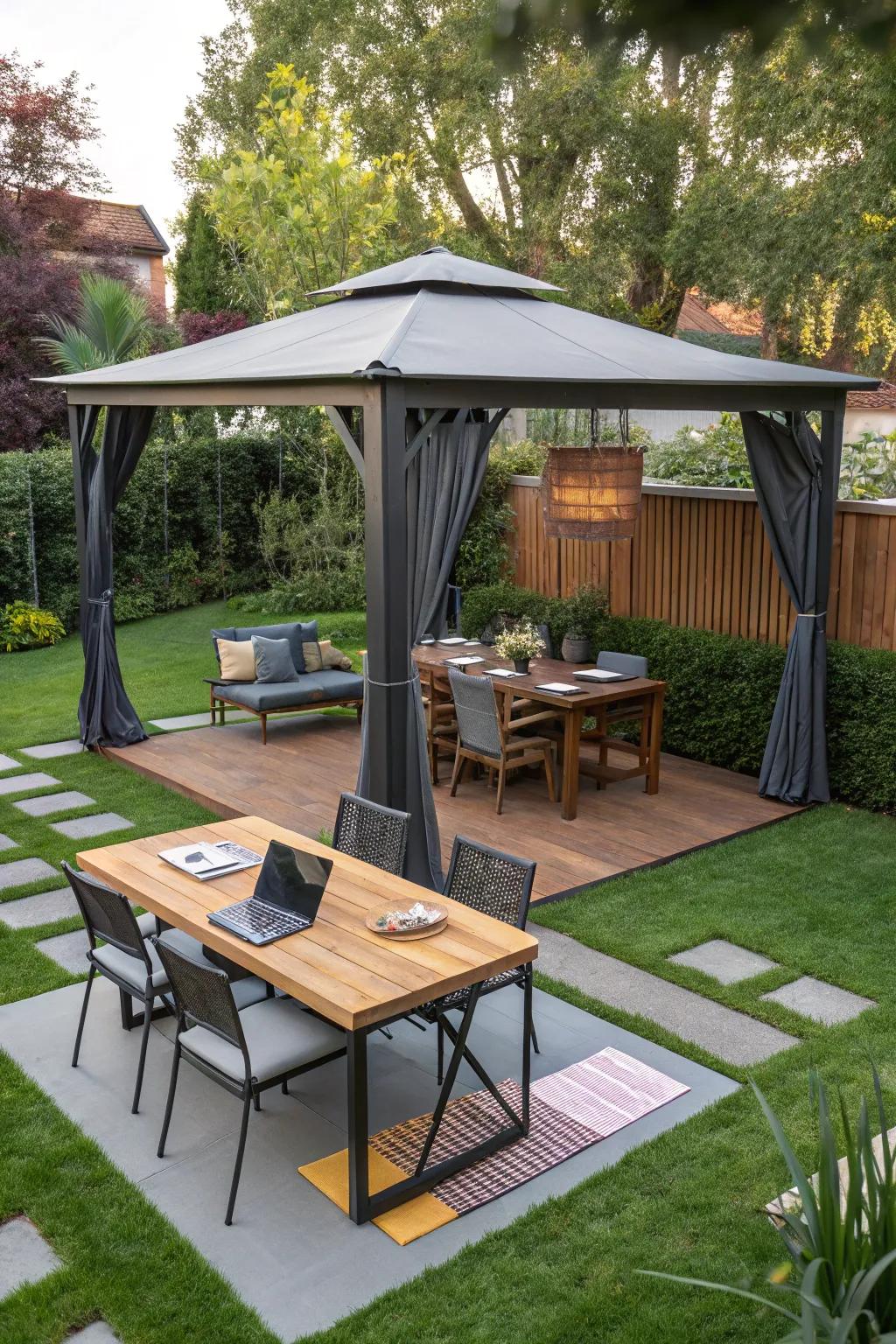 Enjoy all the different activities in your new backyard gazebo!