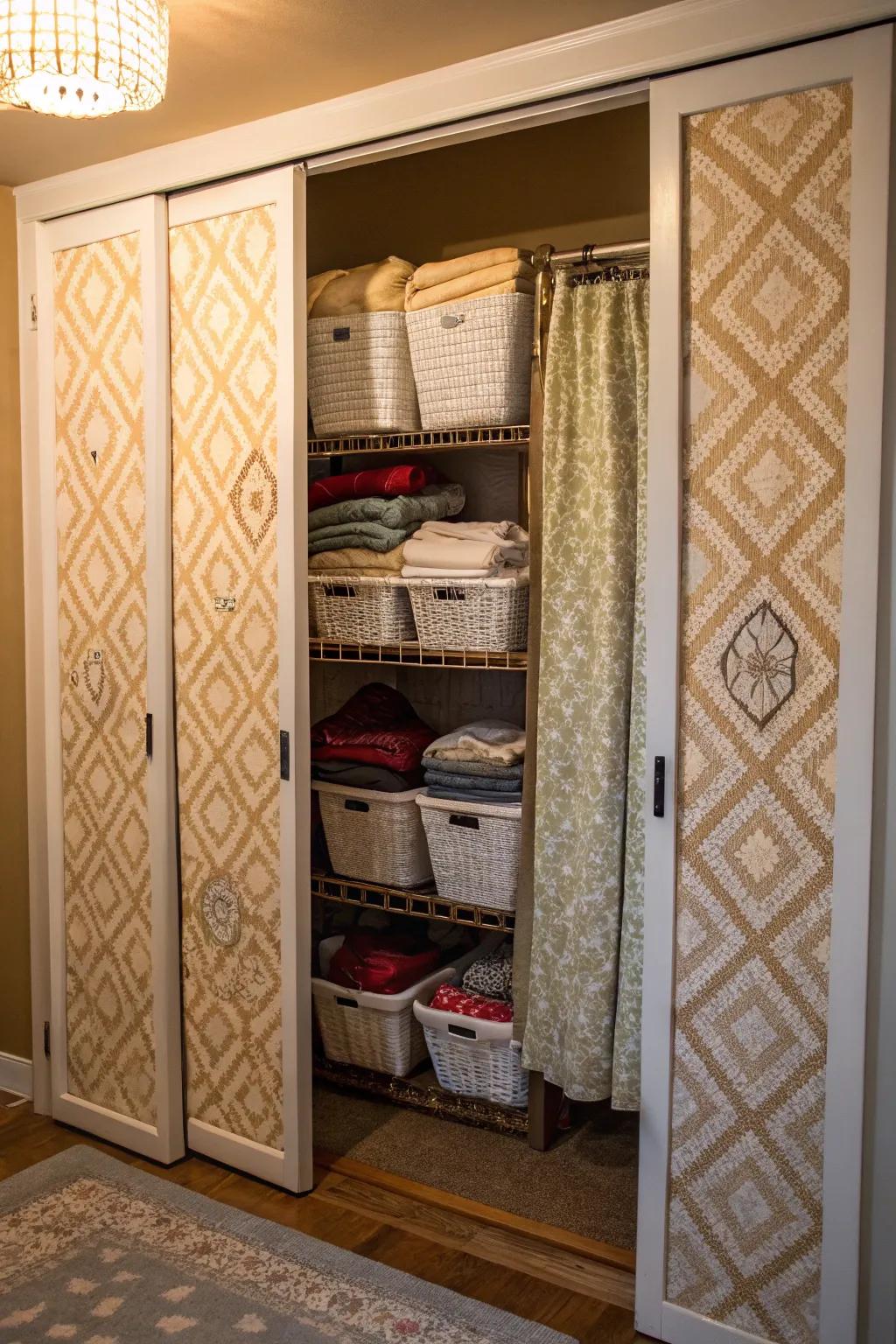 Material doors introduce texture and warmth to your home.