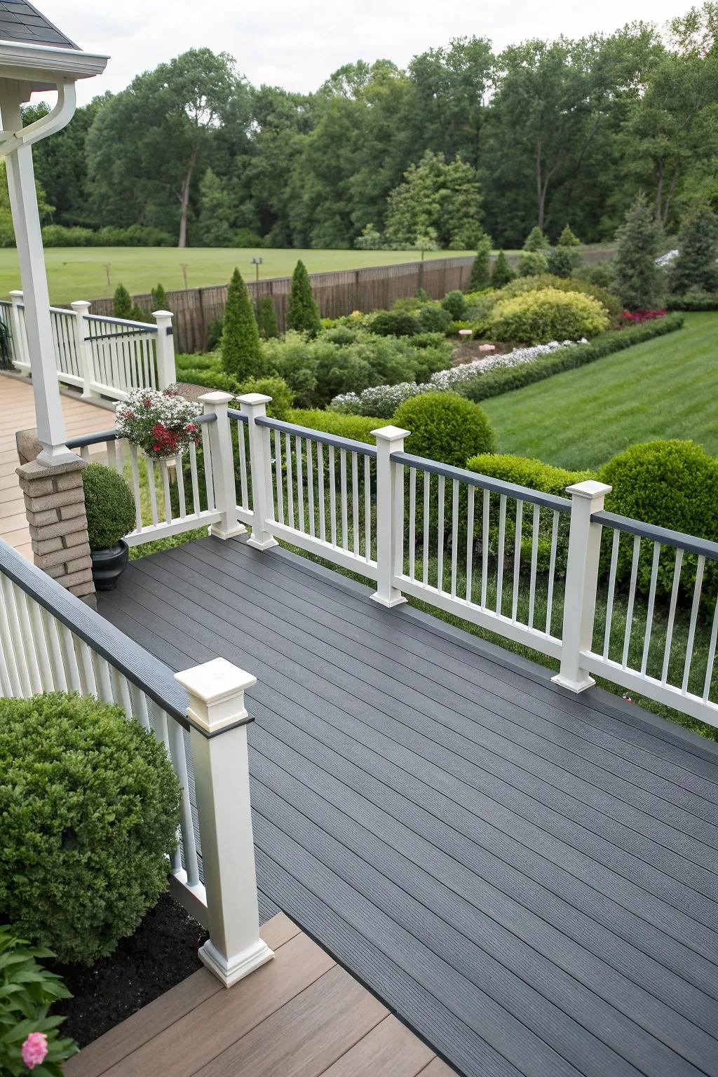 Coal and ivory combine for a striking modern classic deck.