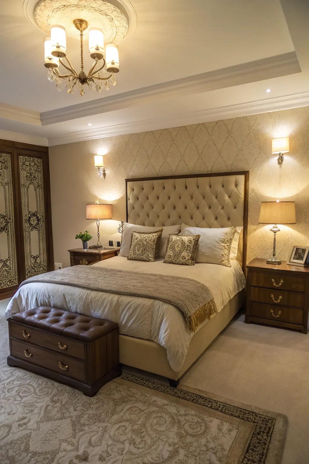 Centering the bed creates equilibrium and focus in the master suite.