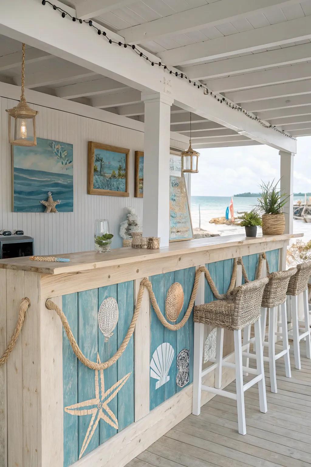 Coastal breeze brings a seaside vibe to your bar.