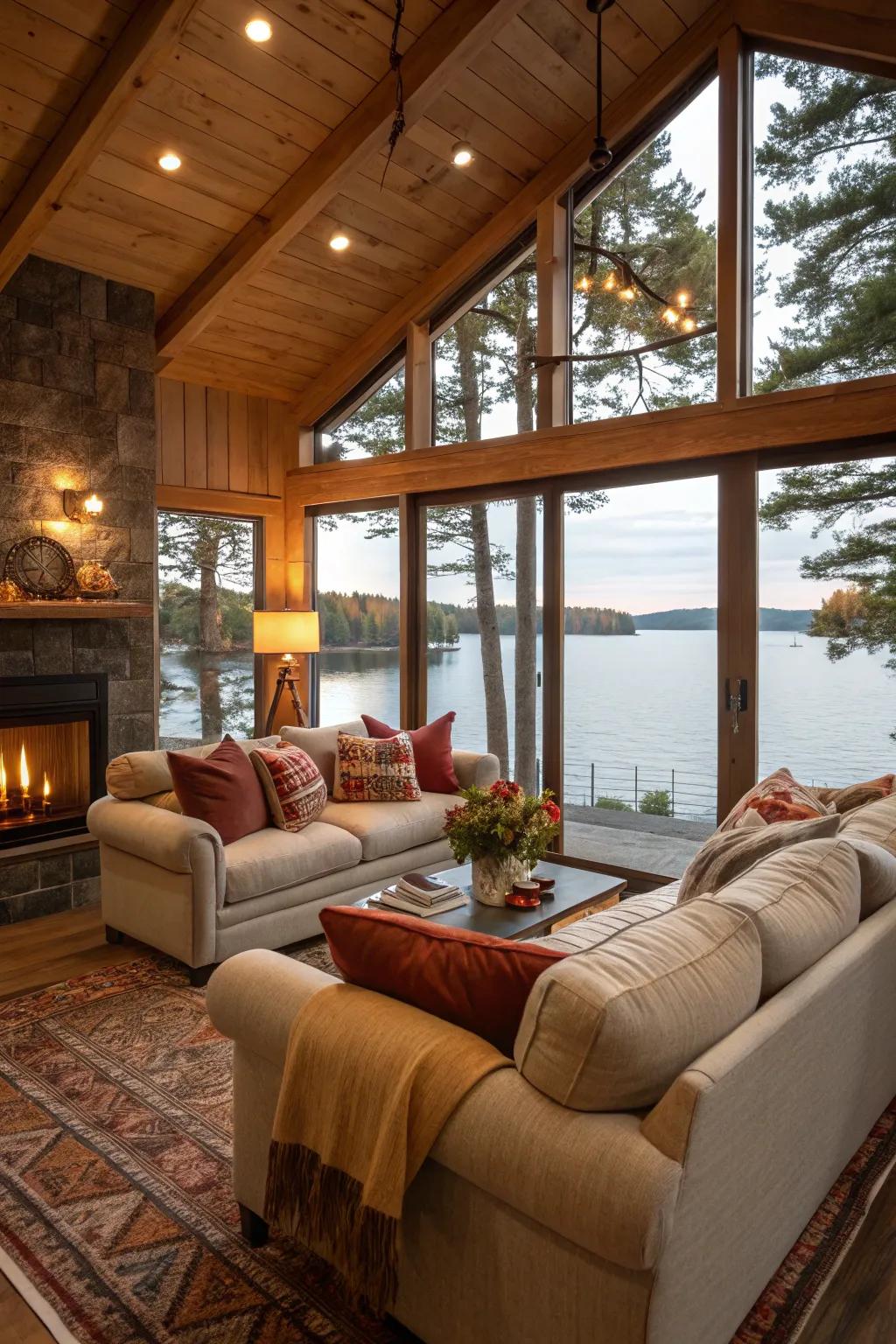 Soft decor and textiles create a cozy retreat.