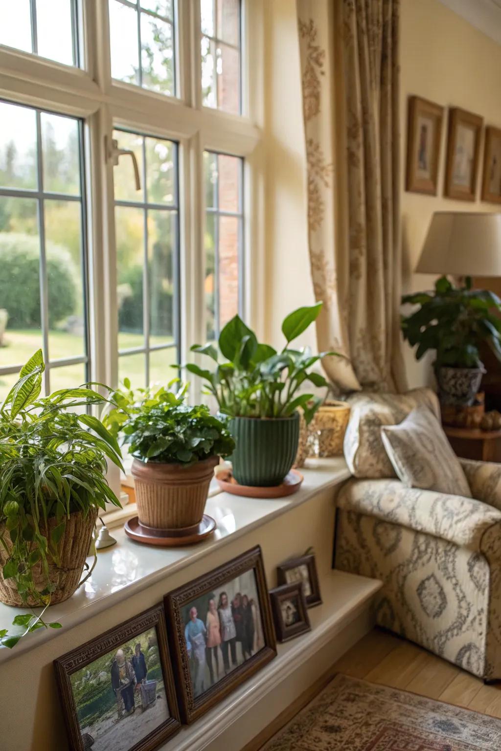 Turn your window sill into a charming display area.