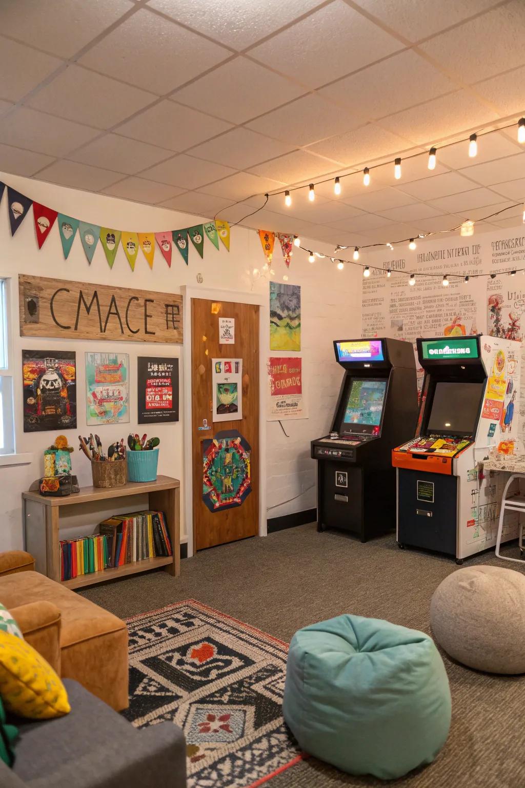 DIY elements add personal charm and individuality to your game room.